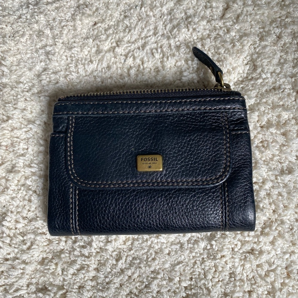 NWT Fossil Black Wallet